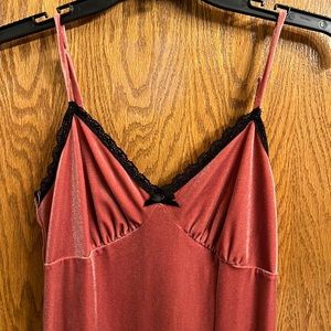 Forever 21 pink velvet slip dress